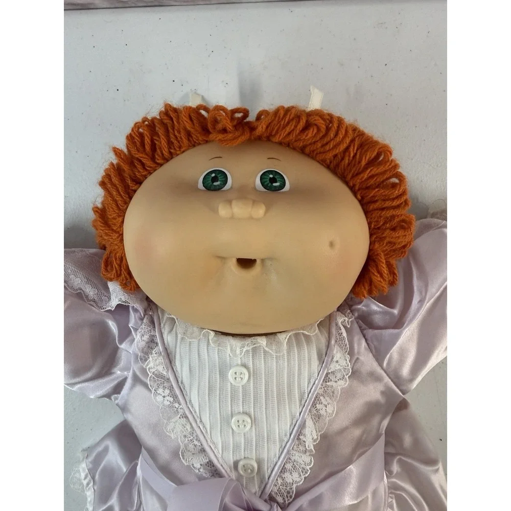 Cabbage Patch Kids Doll 1985 Green Eyes Orange Hair 1 Dimple Xavier Roberts MINT